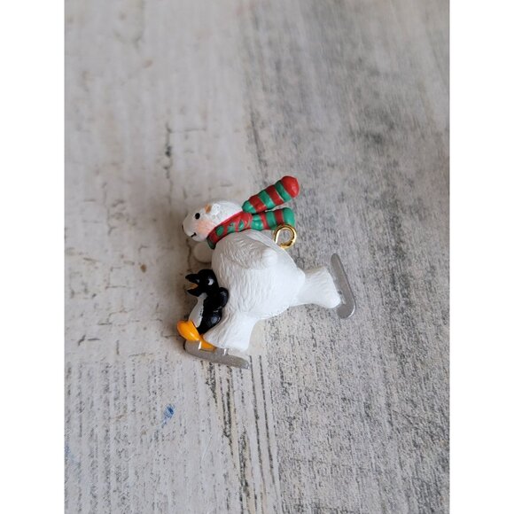 Hallmark ice buddies penguin polar bear‎ miniature ornament Xmas set - Picture 2 of 5